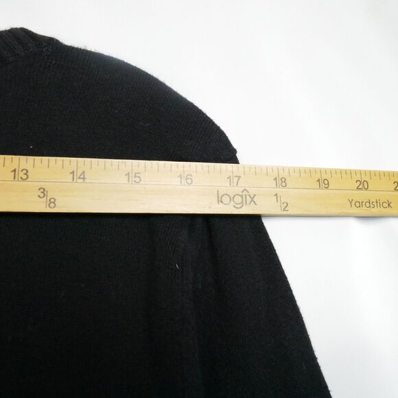 Torrid Womens Size 1 Black Cardigan w Flower Decor Button Up Sweater - Picture 8 of 12